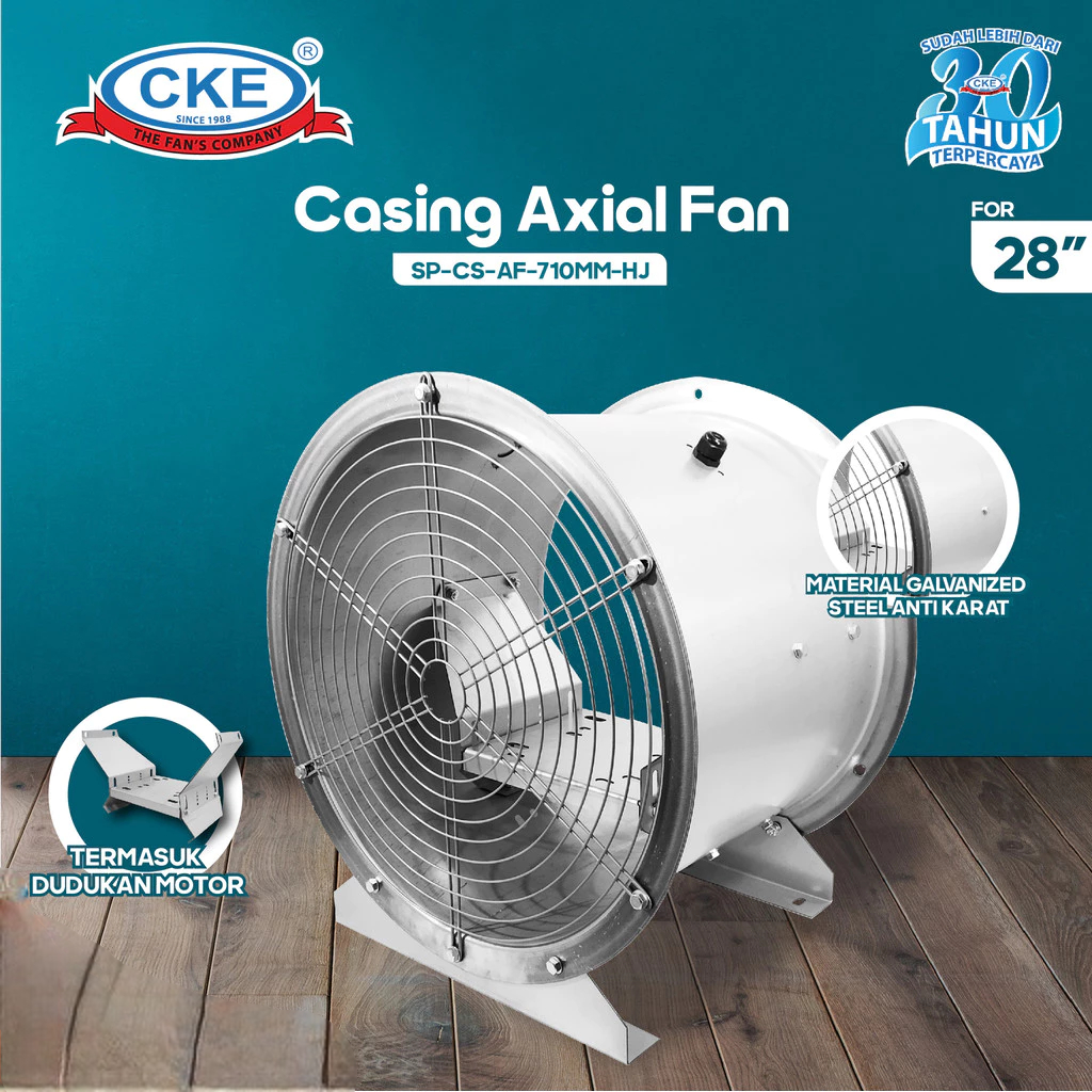 CKE Casing Axial Fan 28 Inch Galvanis Body Kipas Aksial Blower 28"