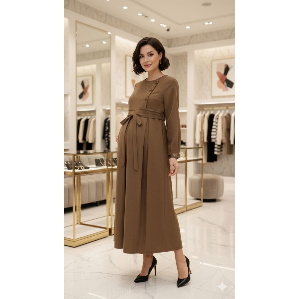MARYA/ BAJU PNS UNTUK IBU HAMIL WARNA COKLAT PEMDA