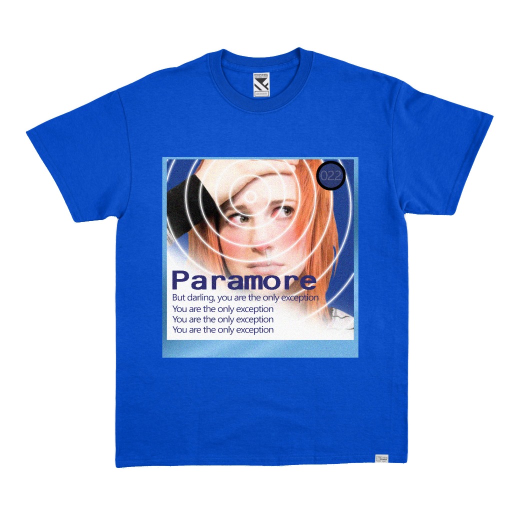 ZeroTwentyTwo Kaos Band Paramores plesetan Blue | T-Shirt Obat Paramexx Plesetan Lucu Komedi Pria Wa