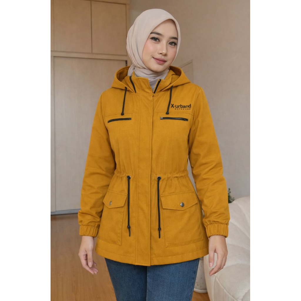 [NEW SALE] X-Urband Absolute Jaket Reversible Parka Hoodie Bolak Balik Mustard