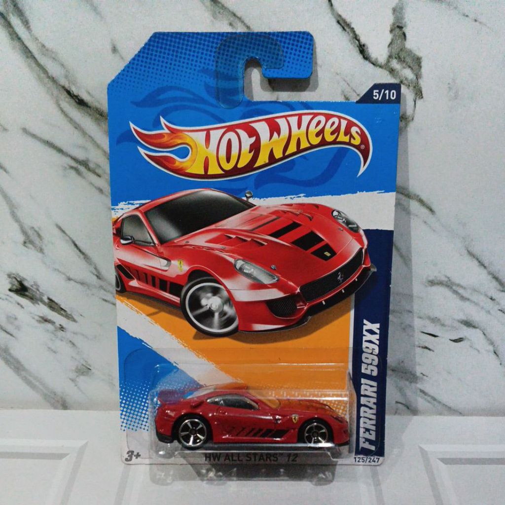 Hotwheels Ferrari 599XX Merah Blue Card