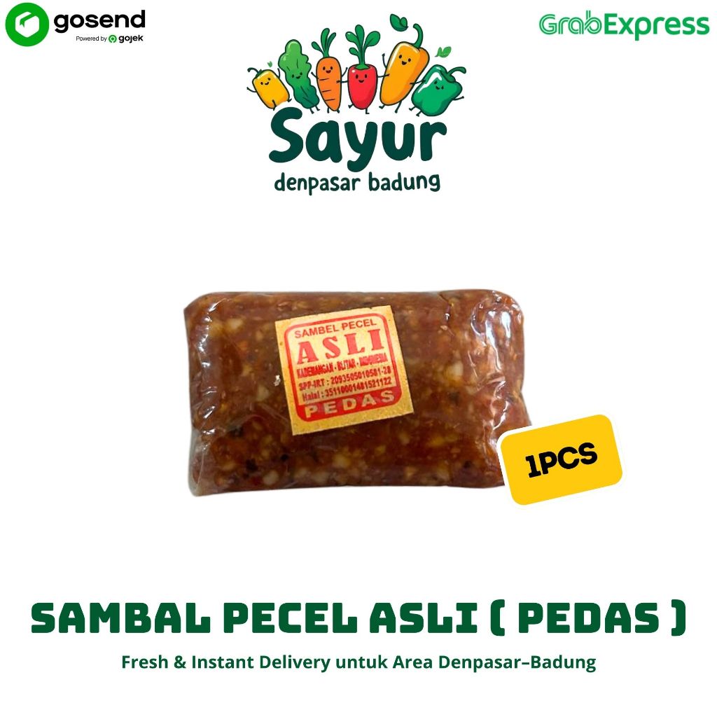 Sambel Pecel Asli (kecil Pedas) 1pcs  - Sayur Denpasar Badung