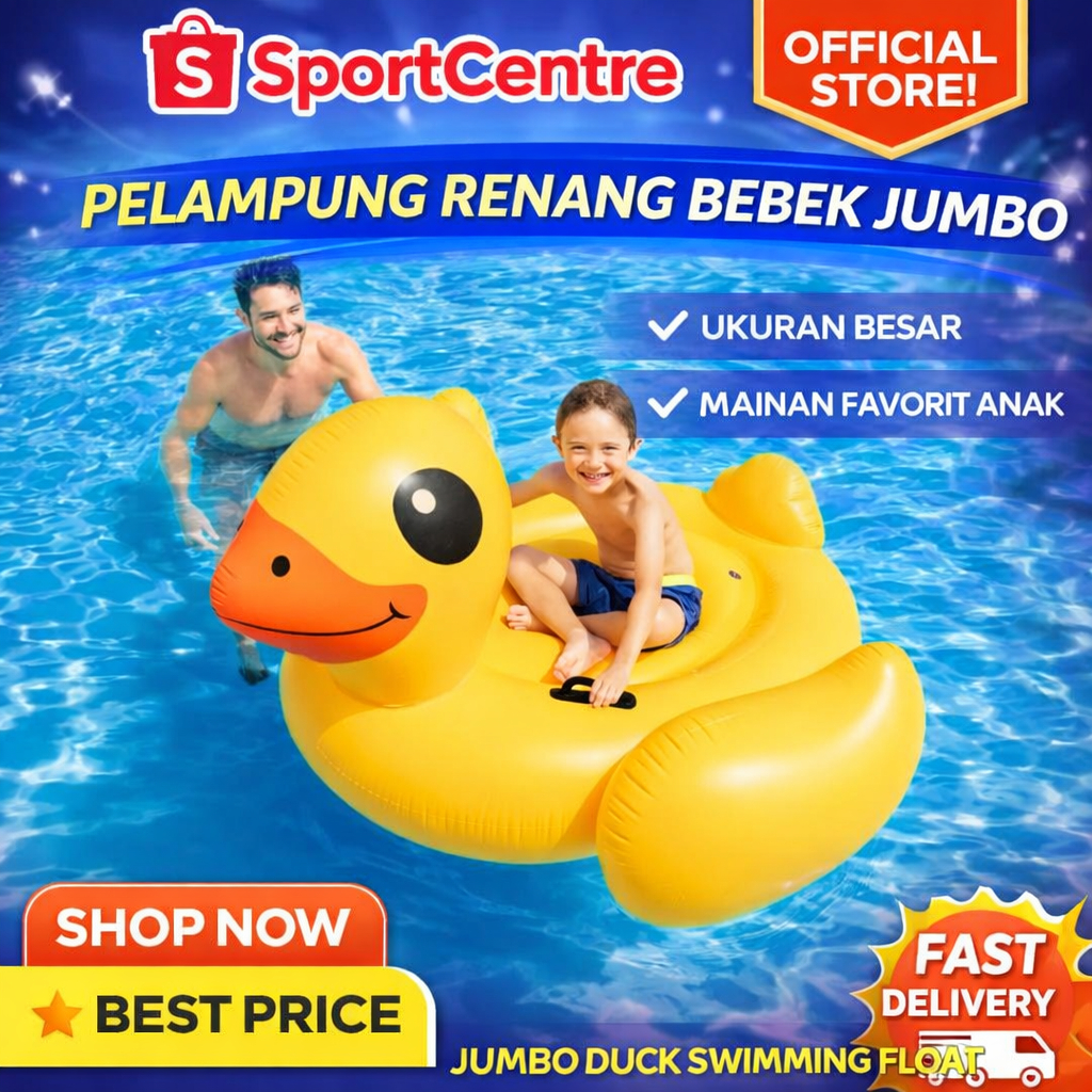 pelampung bebek yellow duck ride on intex 57556