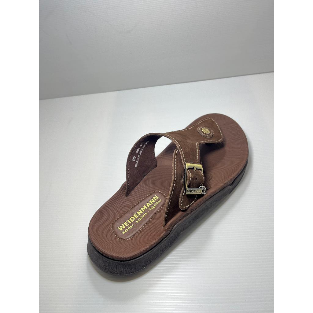 Sandal jepit kulit pria Weidenmann BZ801 kulit kasar anti slip
