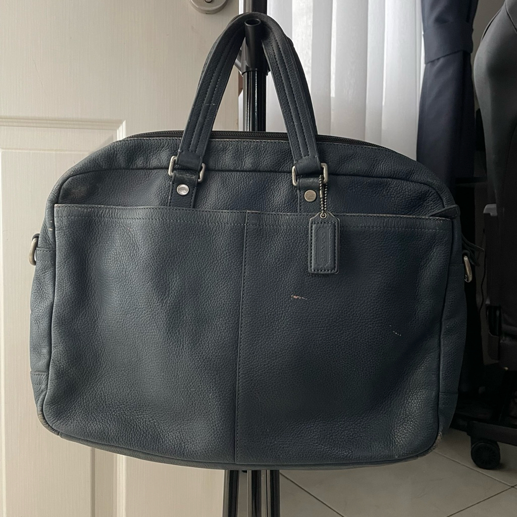 Tas Kerja kulit Laptop Coach Ori second