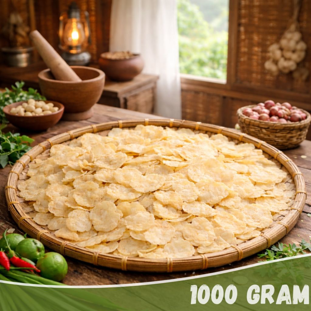 Emping Melinjo Asli Kuningan Mentah 1kg - Berkualitas, Tanpa Campuran, Siap Digoreng