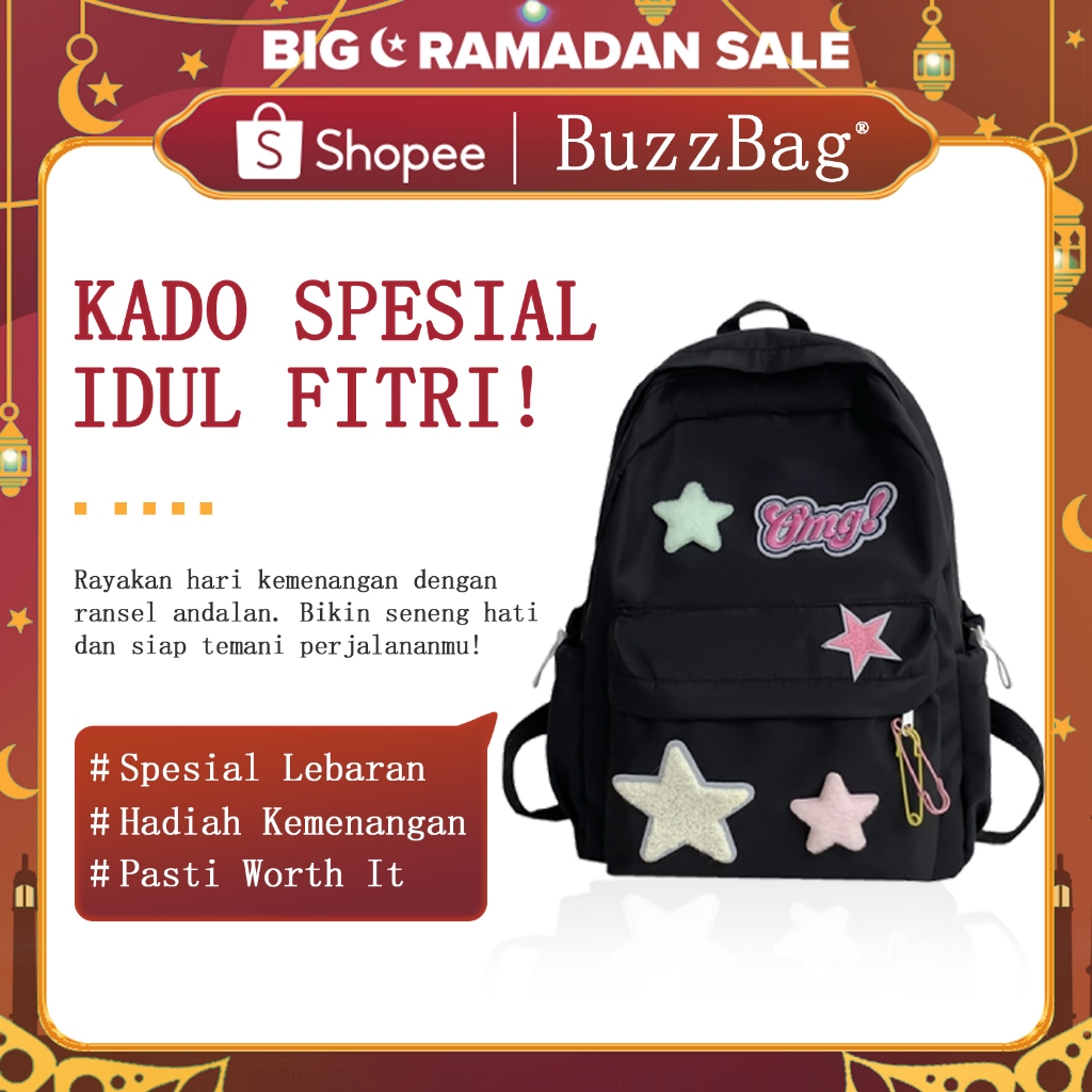 BUZZBAG - Tas ransel korean style sekolah tas sekolah kecil wanita korea tas aesthetic korean style 