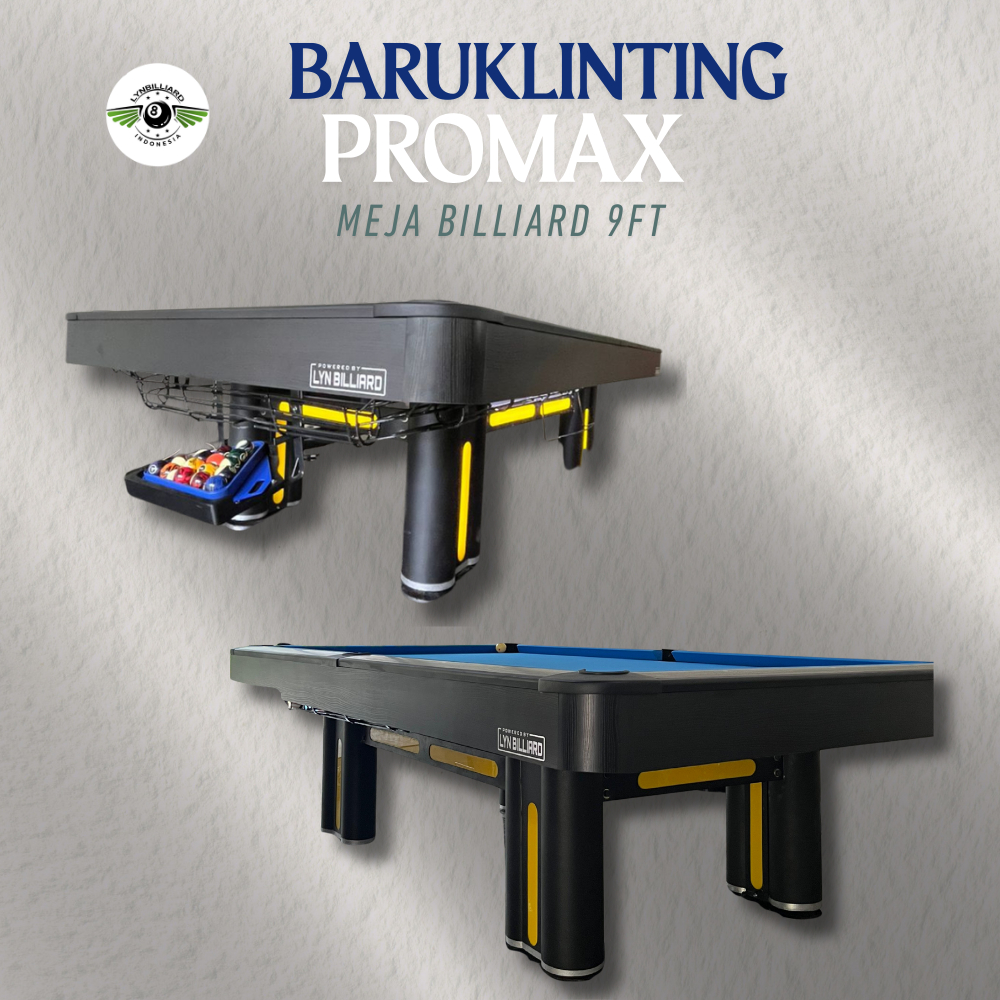 Meja Billiard 9ft Baruklinting Promax, 9ft meja billiard tipe Baruklinting PROMAX