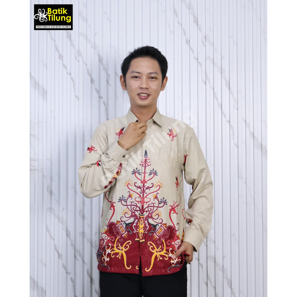Kemeja Batik Motif Kalteng Dayak
