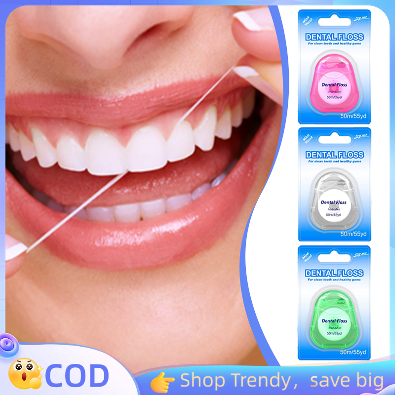 2pcs Charmi Dental Floss 50m Charmi Floss Dental Floss Benang Gigi Oral B Dental Floss Oral B Satin