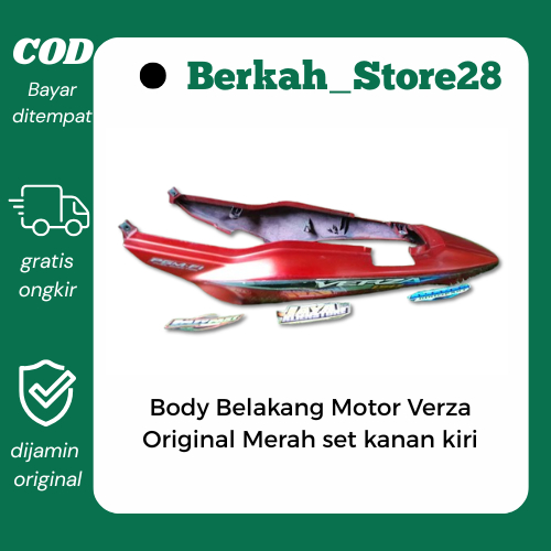 BODY BELAKANG MOTOR VERZA Original - MERAH set kanan kiri