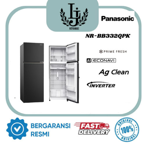 Kulkas Panasonic 2 Pintu NR-BB332QPK Kulkas Panasonic Inverter 2 Pintu