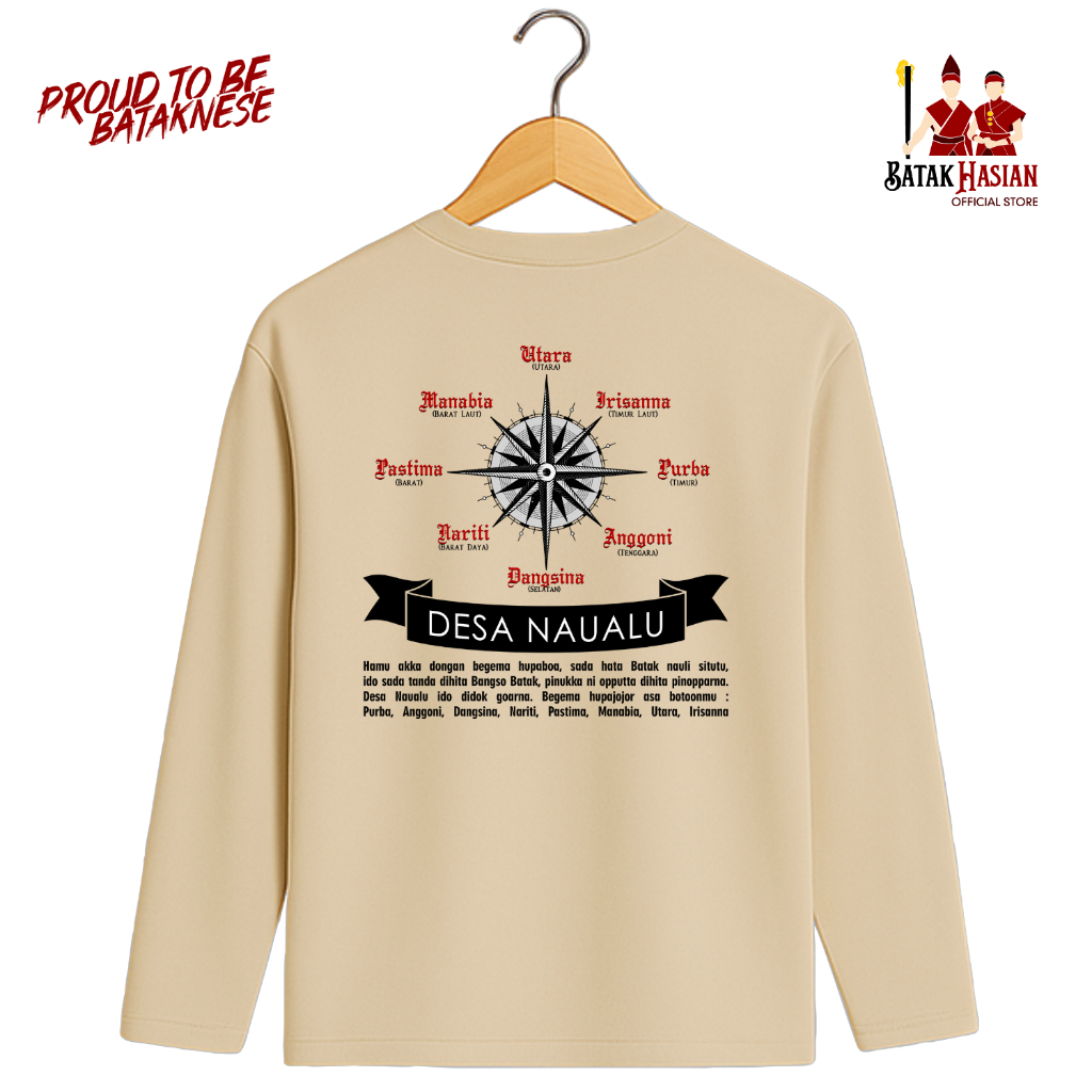 DESA NAUALU [LENGAN PANJANG] - Kaos Batak - Premium & High Quality - Sangat Nyaman - Batak Hasian Of