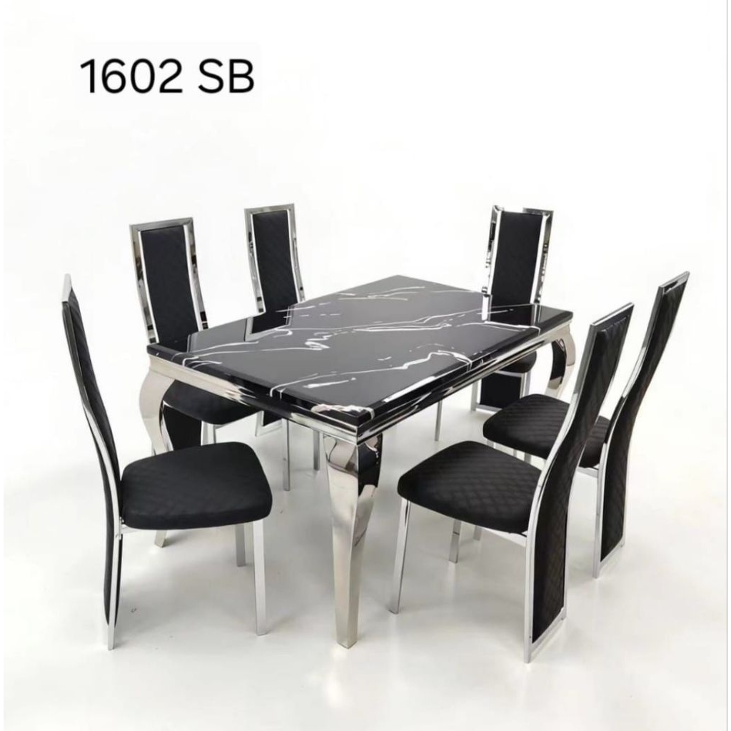 MEJA MAKAN MARMER 6 KURSI/DINNING SET 6 KURSI/MEJA MAKAN MARMER IMPORT