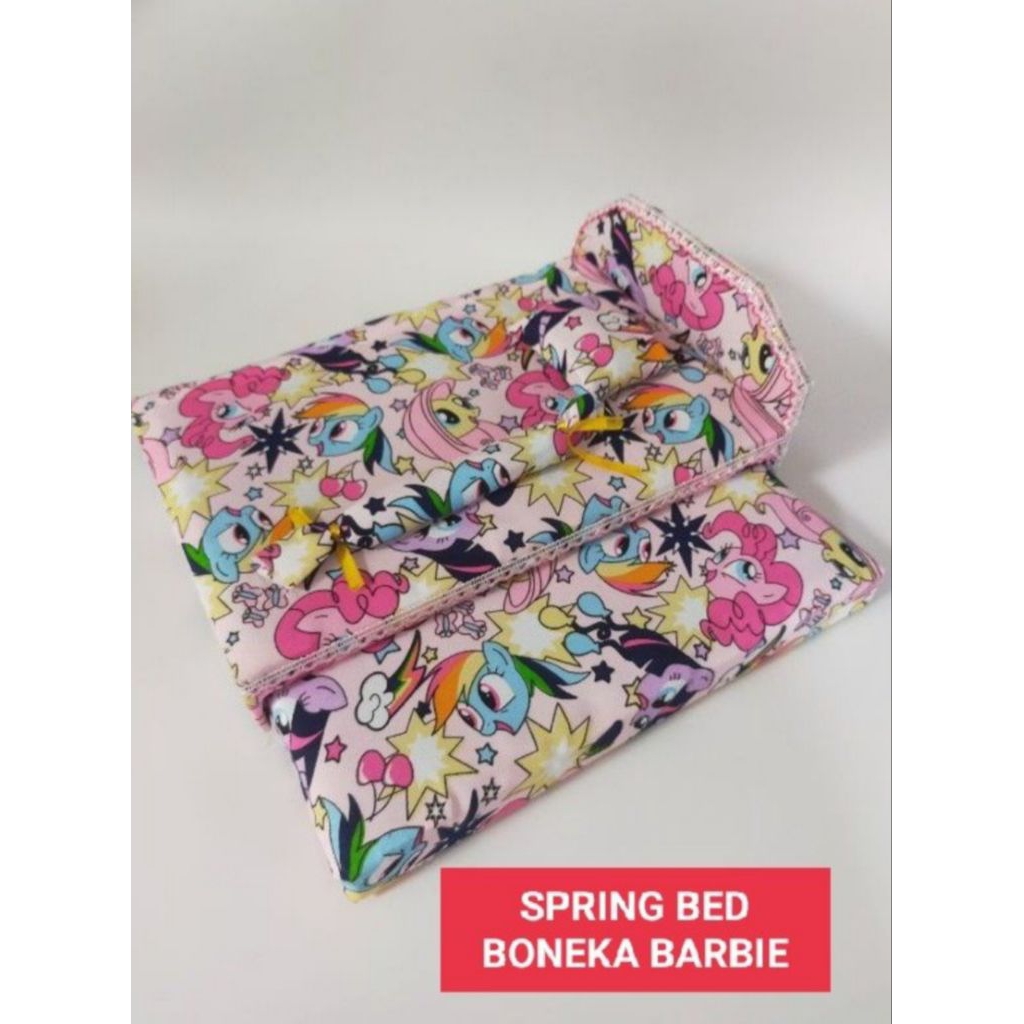 SPRING BED TEMPAT TIDUR MAINAN BONEKA BARBIE