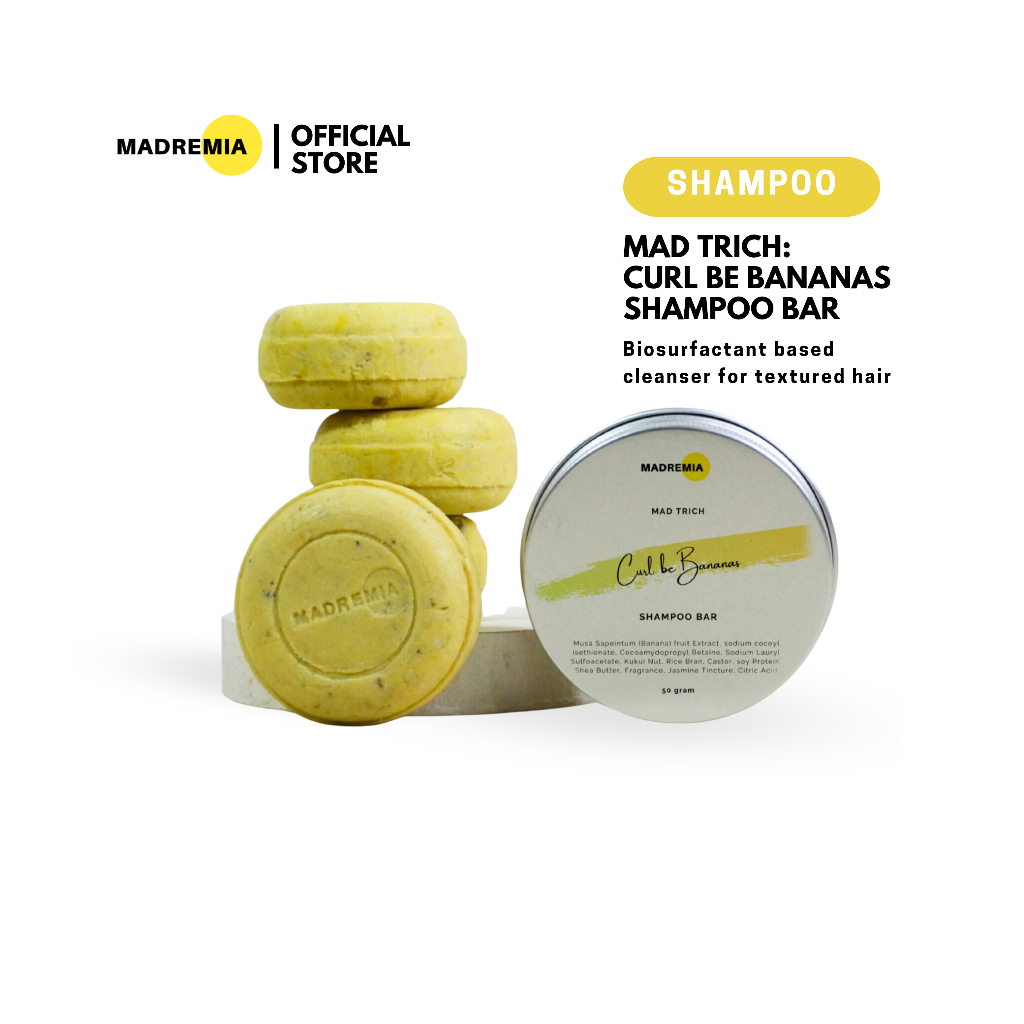 Madremia Mad Trich: Curl be Bananas Shampoo Bar (Sulfate-Free)