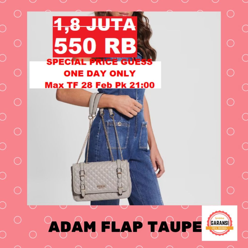 Tas selempang wanita Guess sale ADAM FLAP 100% ORI STORE