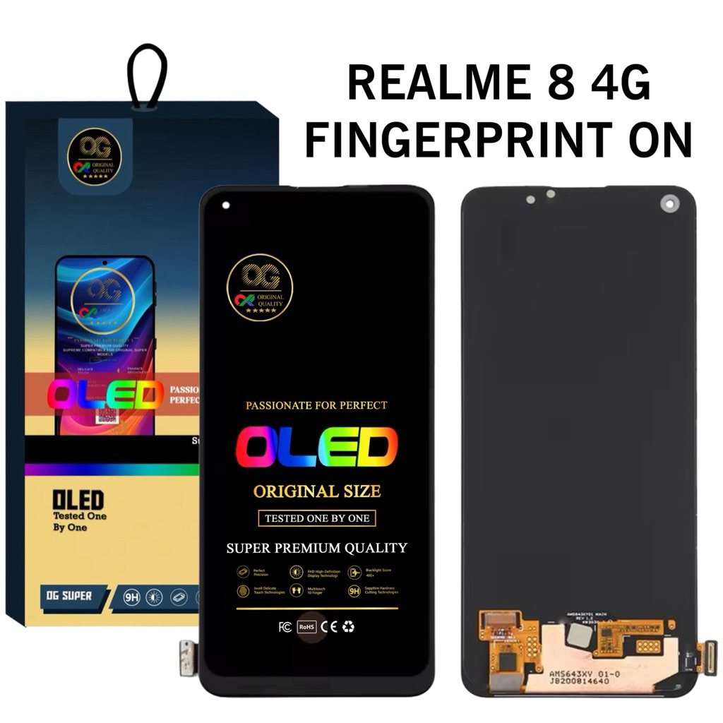 LCD Touchscreen Realme 8 4G Ori Oled Finger On Fulset