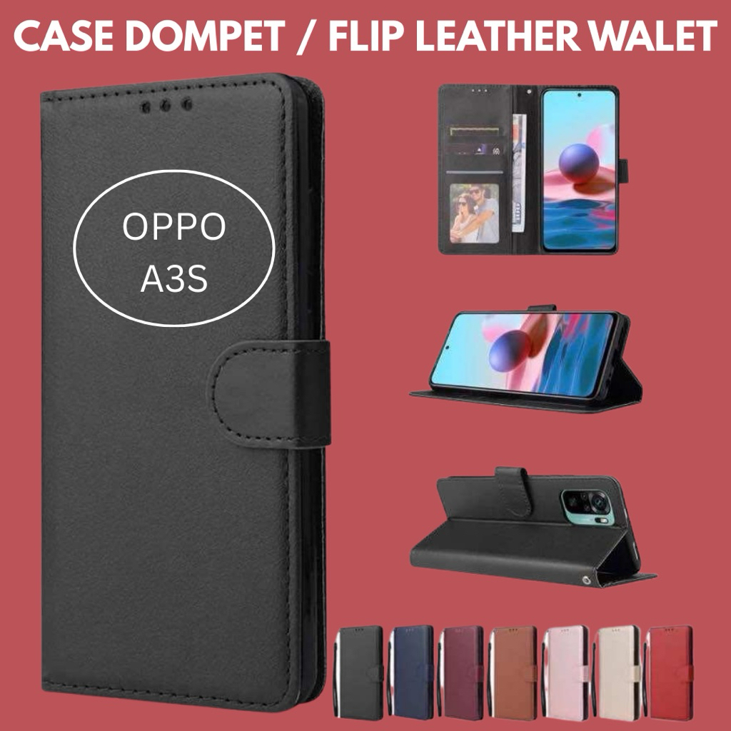 CASE DOMPET / FLIP LEATHER WALLET OPPO A3S