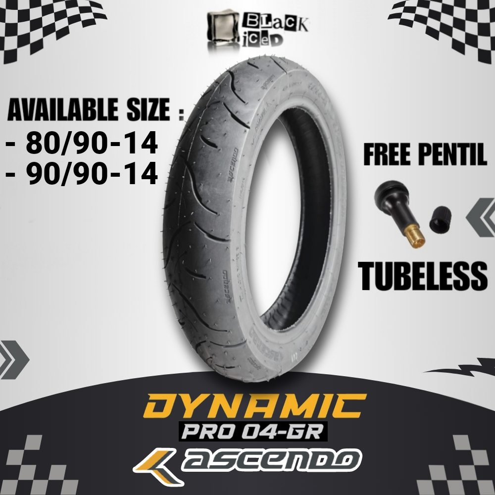 BAN ASCENDO DYNAMIC 80/90-14 90/90-14 MOTOR MATIC RING 14 TUBELESS BAN MOTOR MATIC BEAT MIO VARIO SC