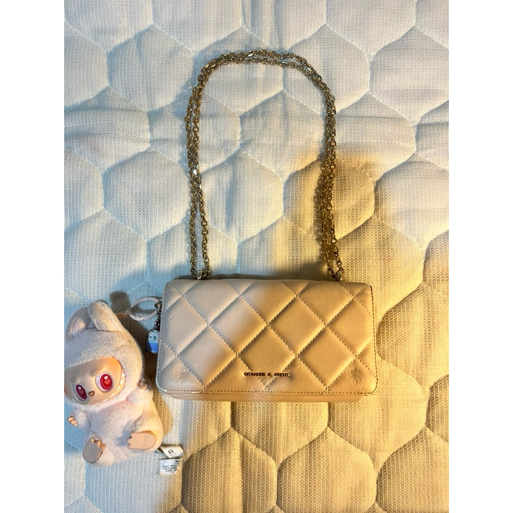 preloved tas charles & keith pink