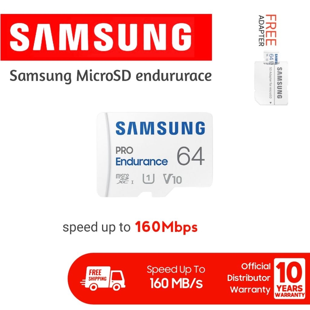 Memory samsung endurance 64GB micro SD