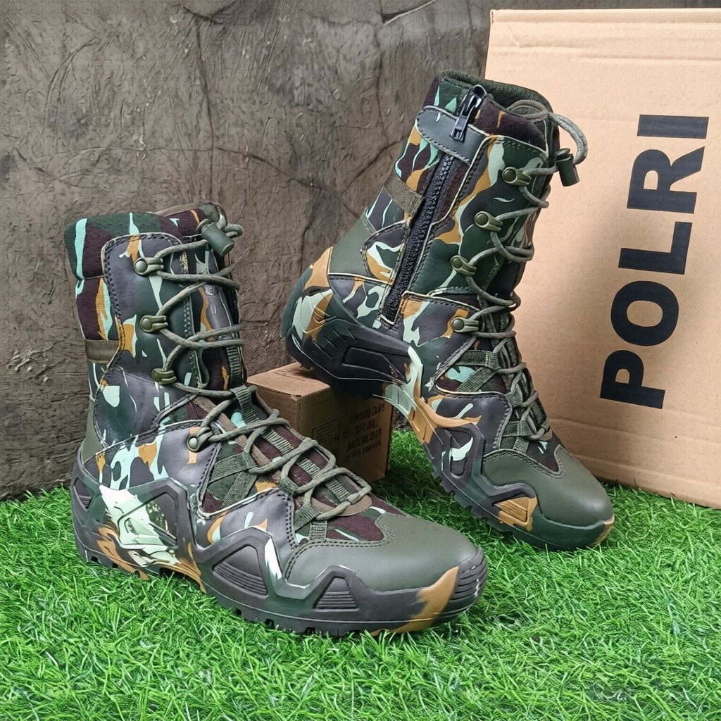 Sepatu PDL Brimob Loreng Terbaru 2024 Model Lowa - Jatah Pembagian Full Loreng