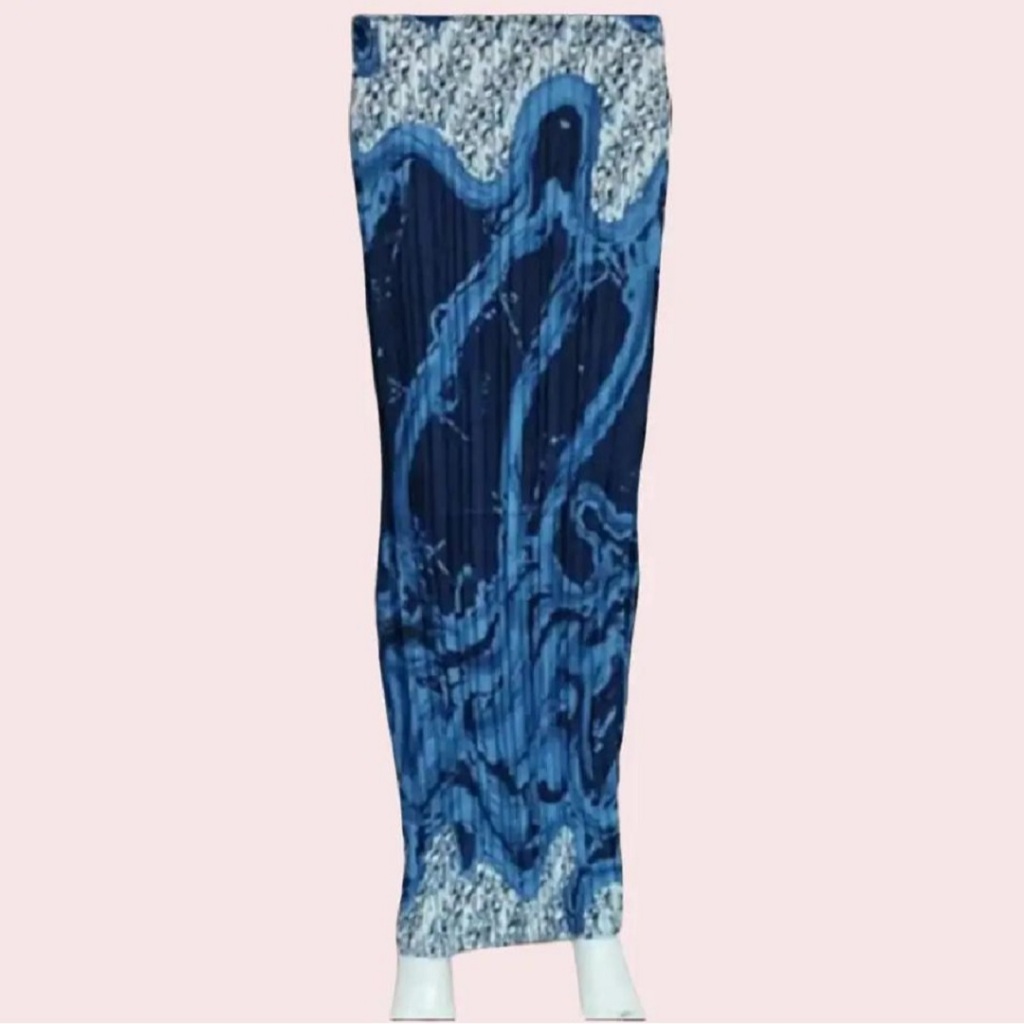 Rok Batik Wanita Plisket Bahan Semi Sutera Silky Motif 04