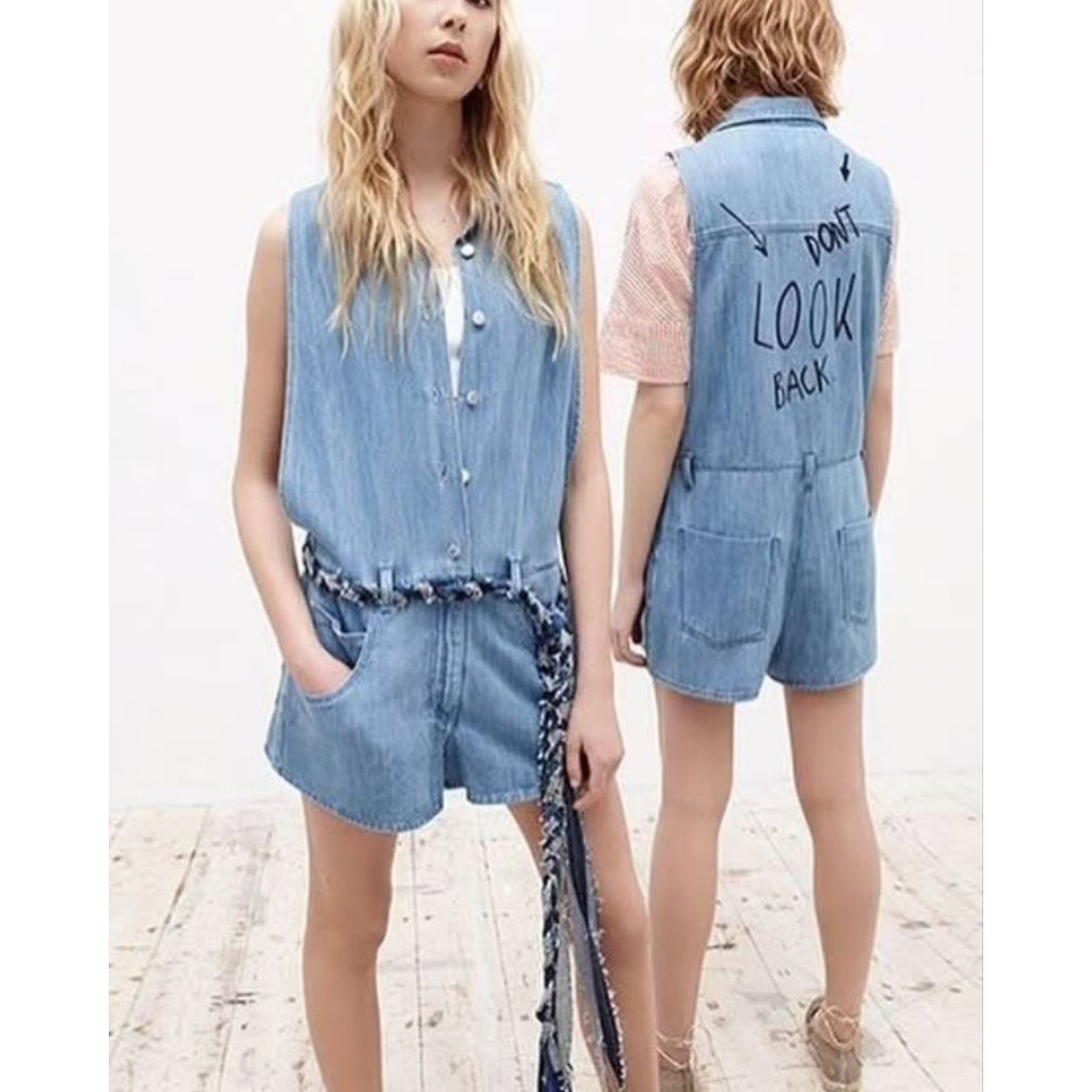 preloved zara overall jp jeans denim