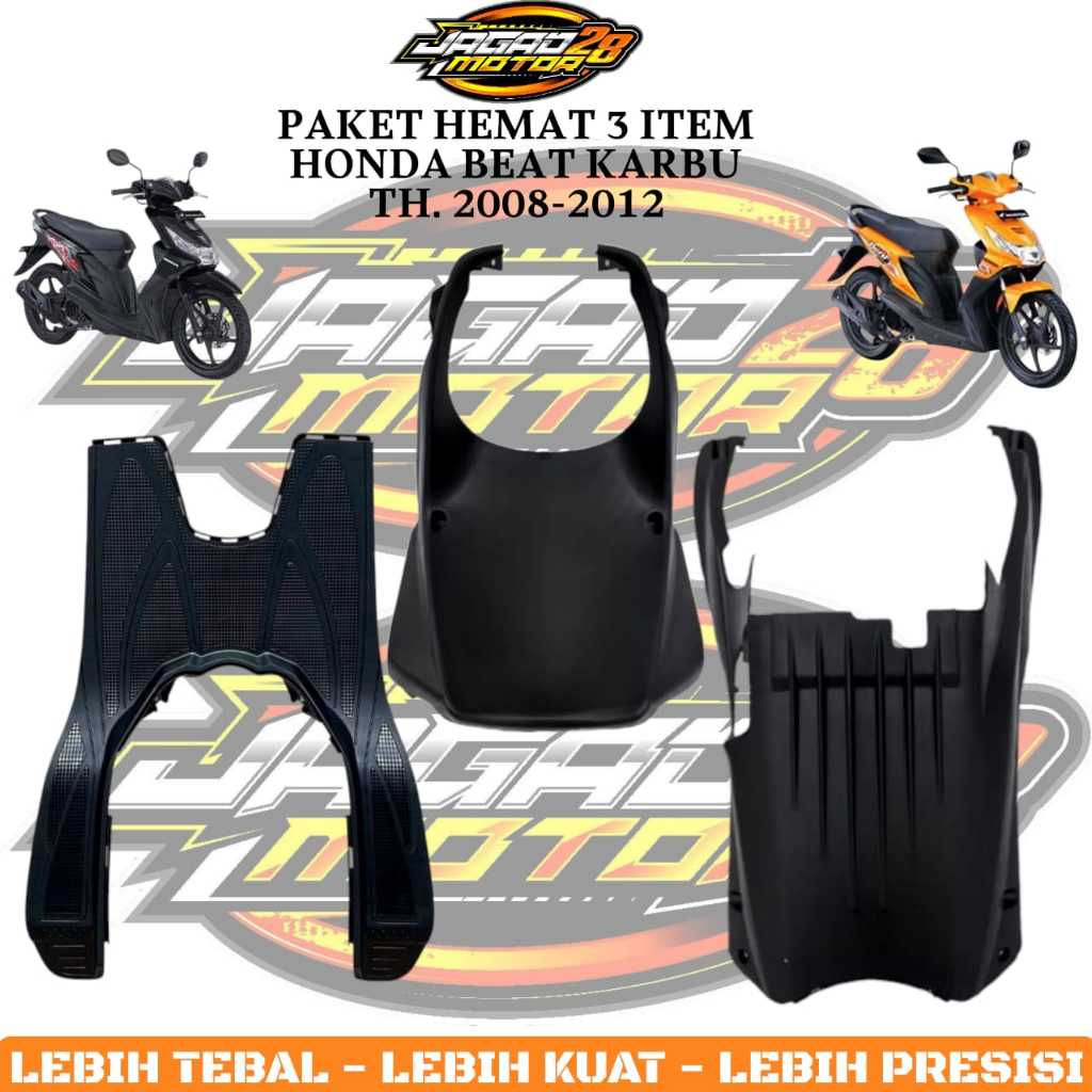 Pijakan Kaki + Dasbor Kolong + Paruh Beat Karbu / Footrest Injakan Atas Bawah Dek Kolong Dan Spoiler