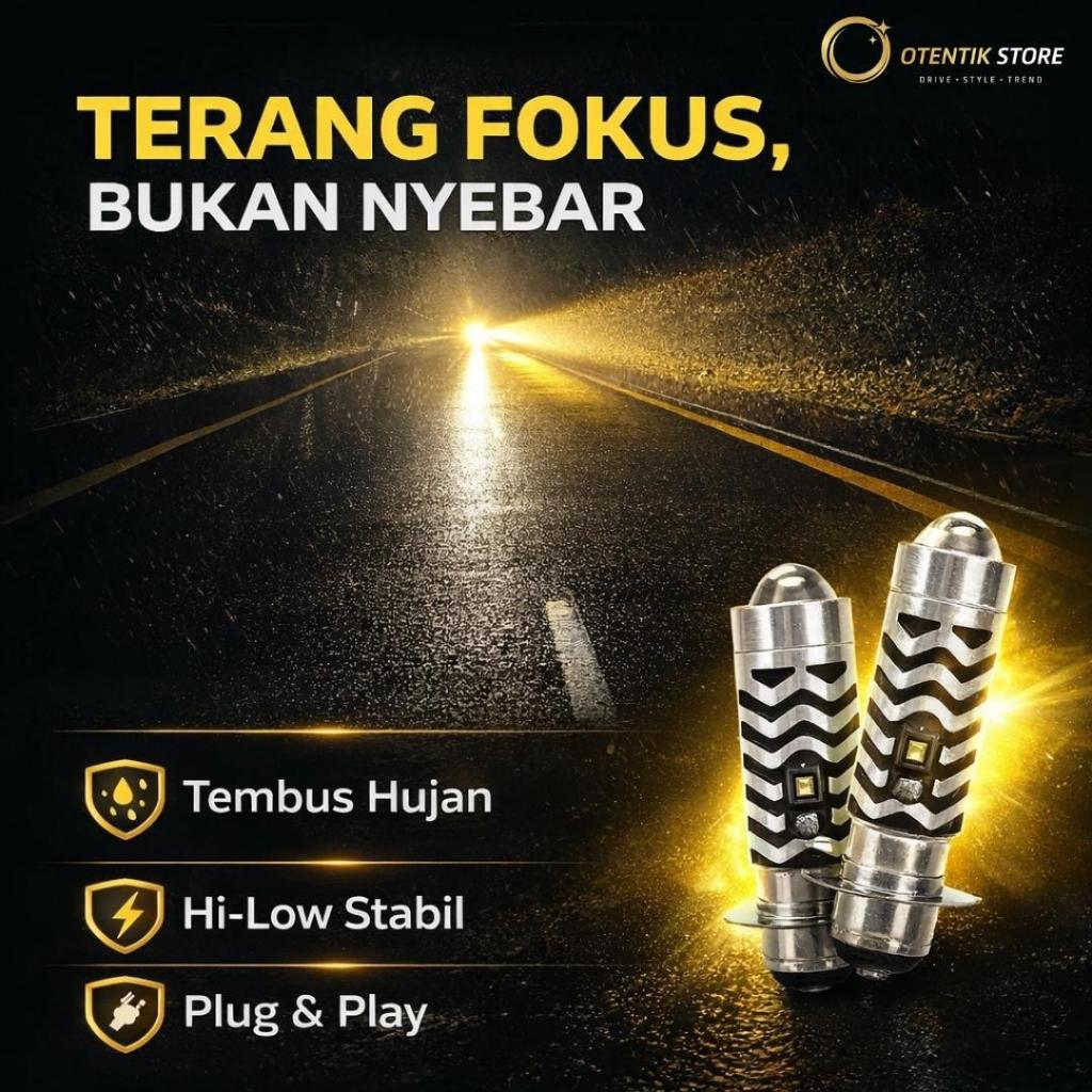 Lampu Led Motor Super Terang H6 Bohlam Lampu Depan Sepeda Motor