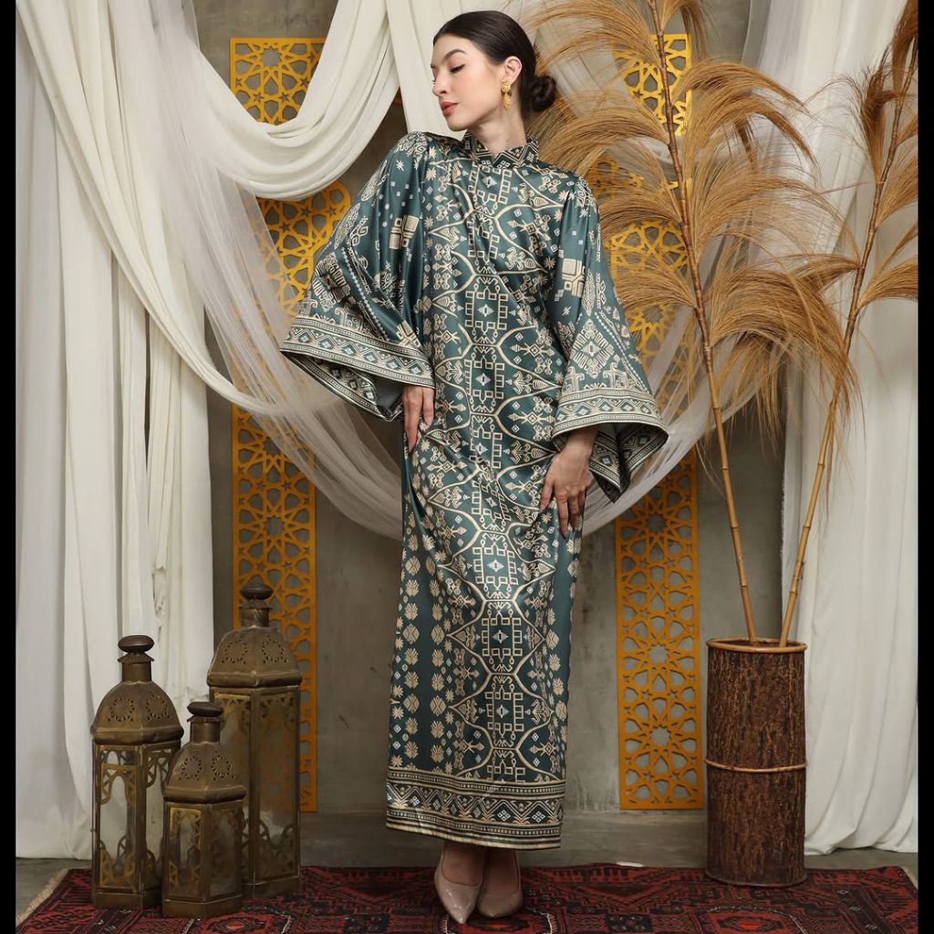 Kaftan Hijau | Kaftan Green | Kaftan Modern | Kaftan Jumbo | Long Kaftan | Dress Hijau | Dress Green