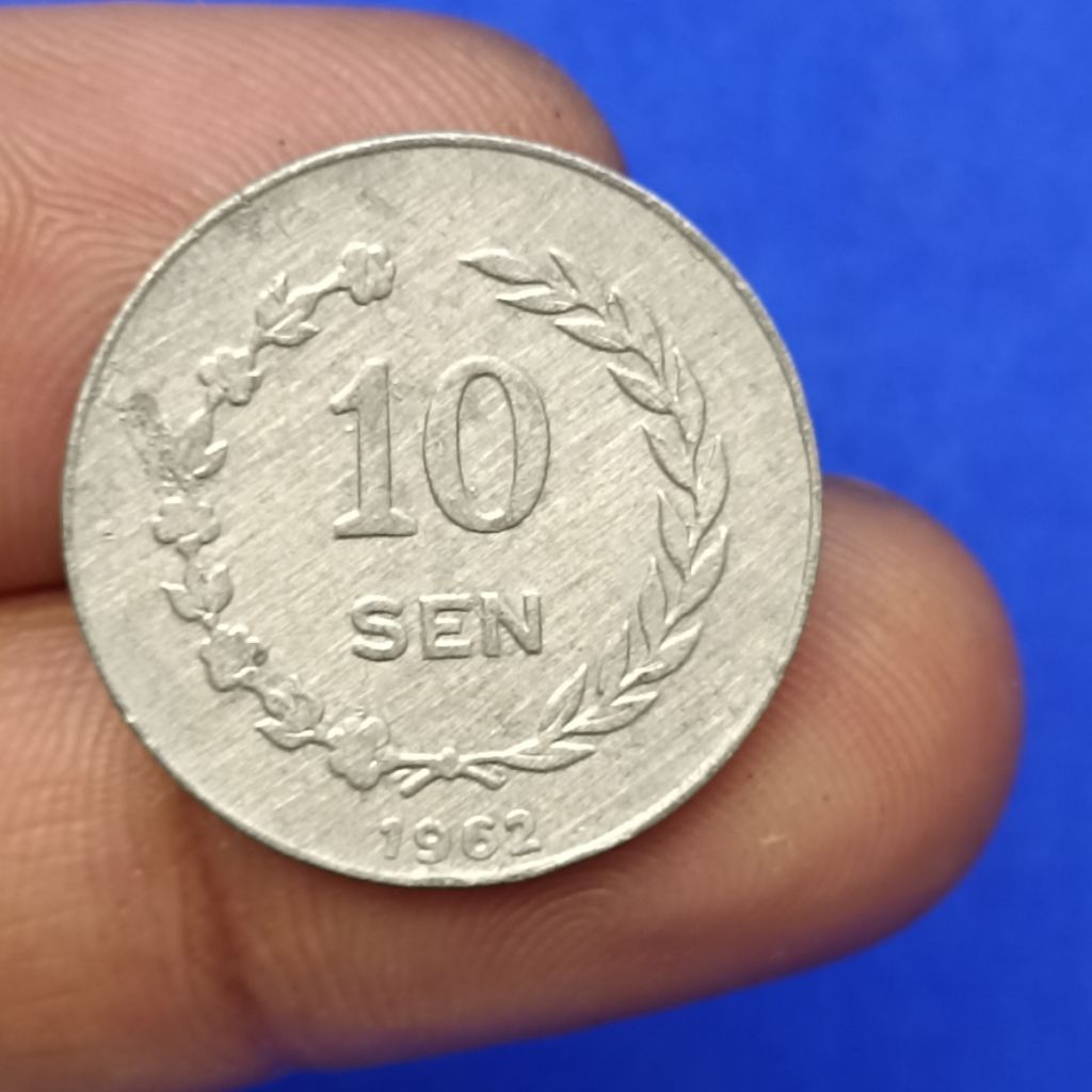 Koleksi Uang Koin 10 Sen Presiden Soekarno 10 Cents Sukarno 1962 
