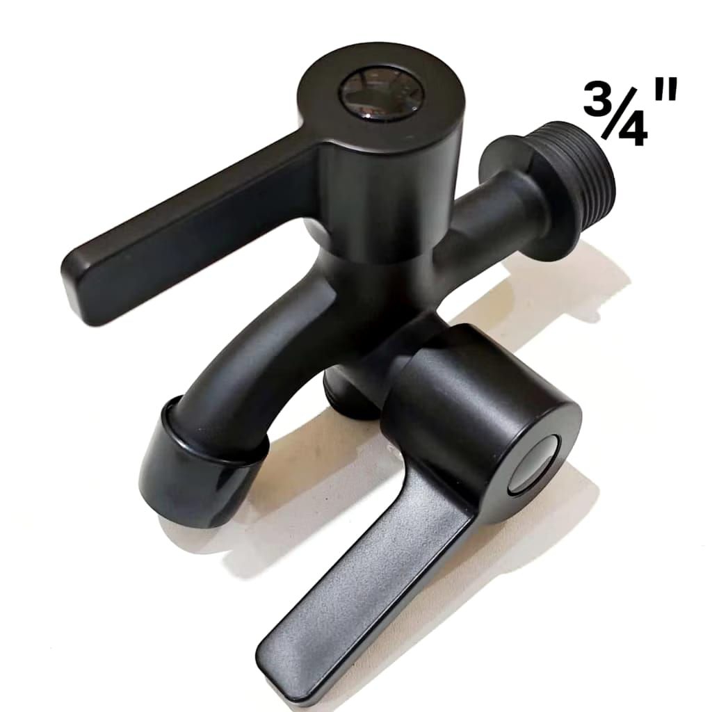Slazybloom Kran Cabang Drat 3/4 Inch Kran Air Double Drat 3/4" Kran Cabang Shower Kran Kamar Mandi
