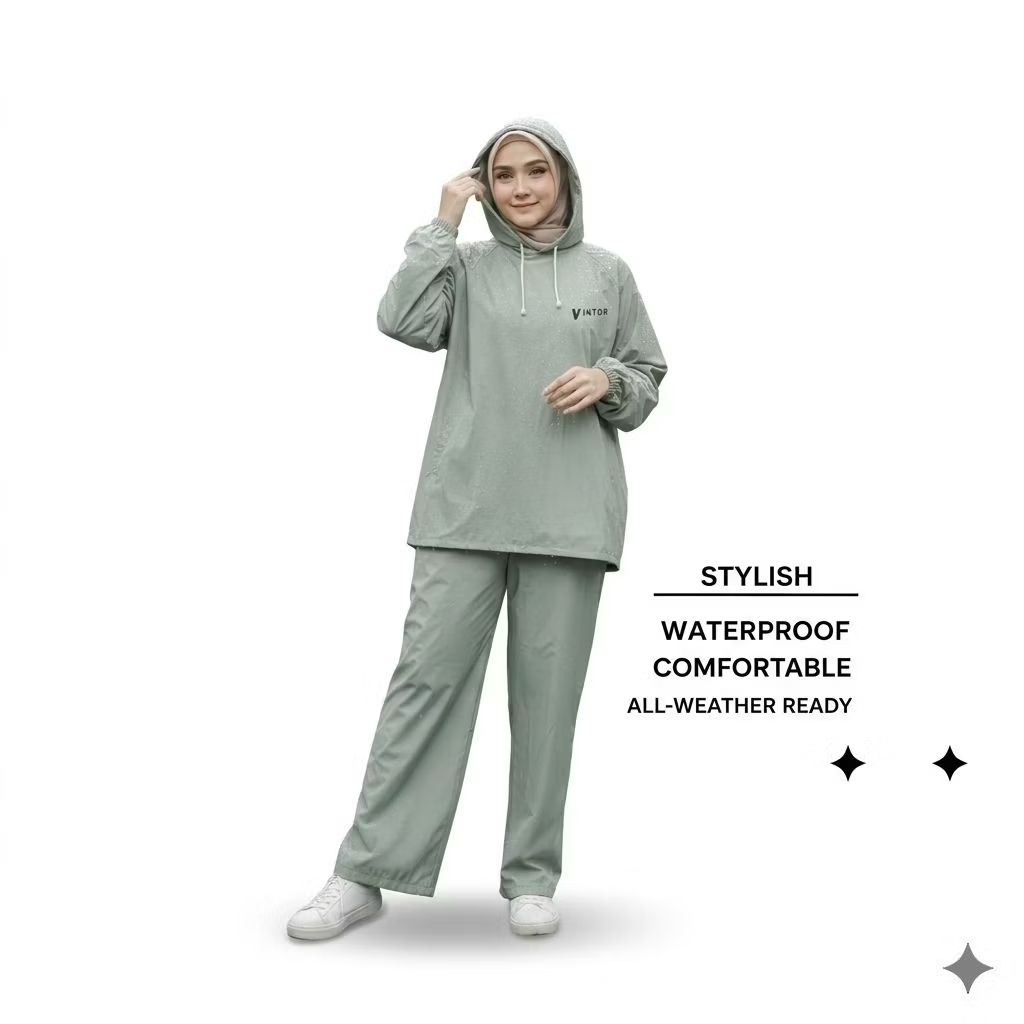 VIXTOR jas hujan HOODIE/Jas hujan Pria Wanita/Jas Hujan Berkualitas/