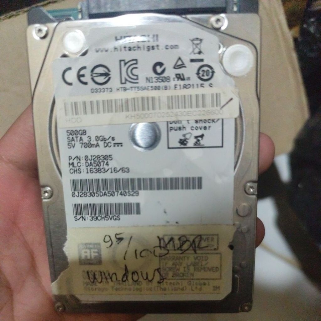 Hitachi 500 GB dan 1 TB (3pcs)