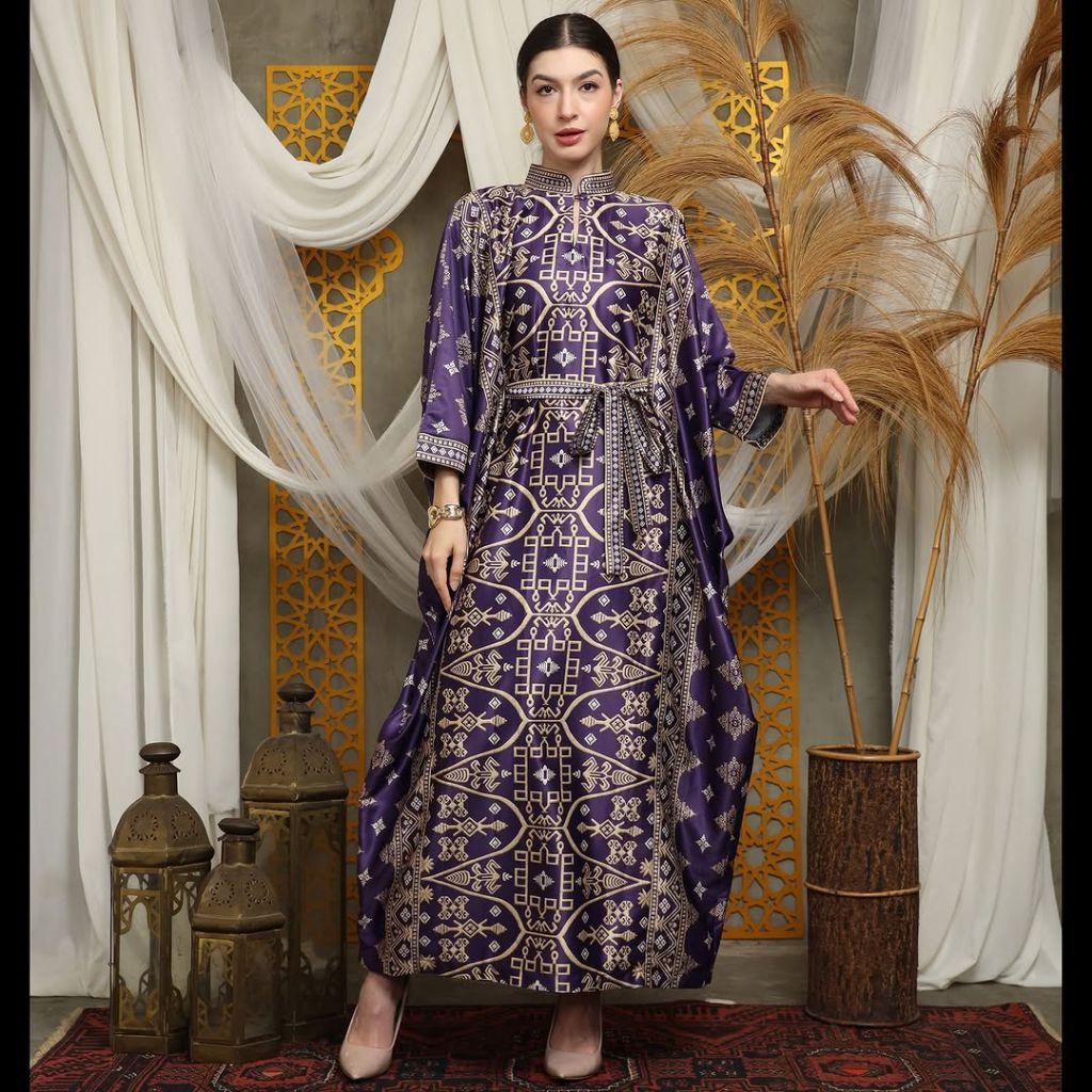 Kaftan Purple | Kaftan Ungu | Kaftan Modern | Kaftan Jumbo | Long Kaftan | Dress Purple | Dress Ungu