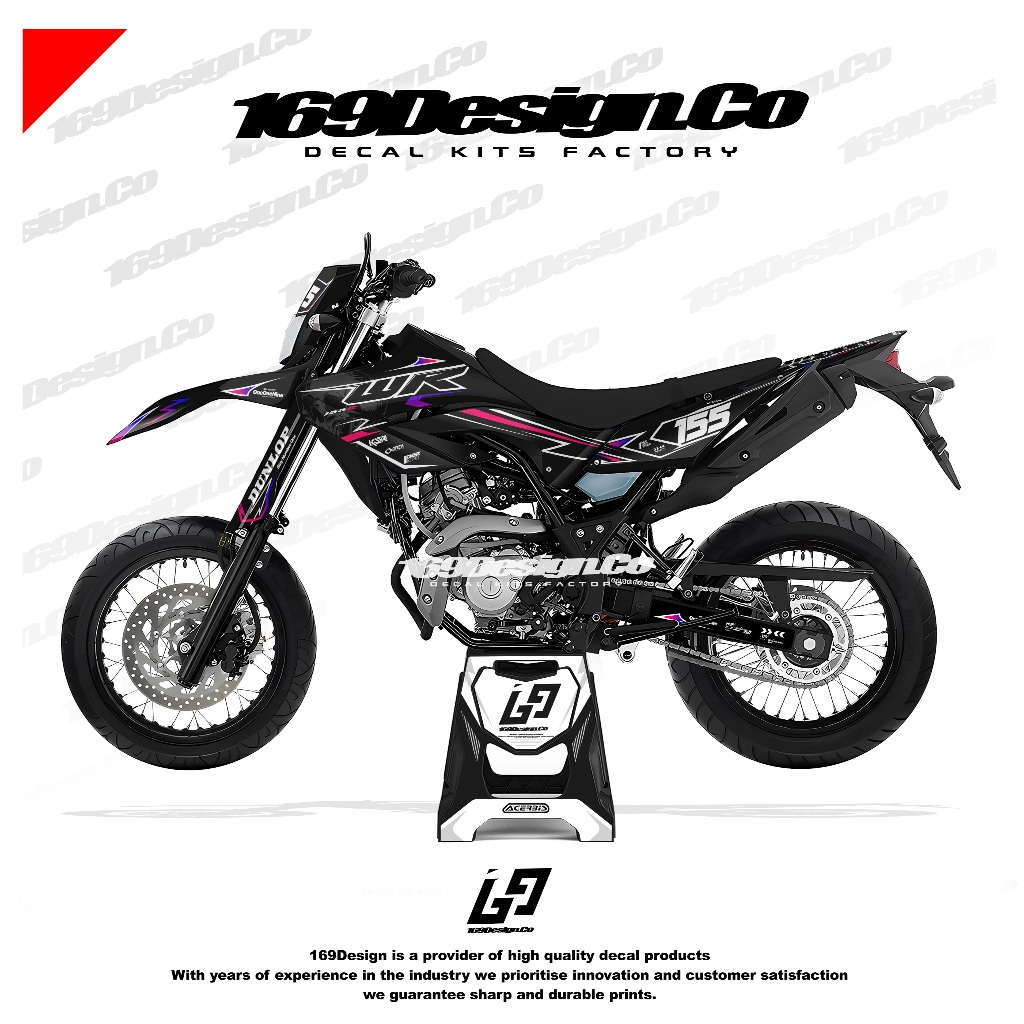 YAMAHA Decal Motor WR155 Stiker Keren Vinyl Lentur Presisi Custom Desain