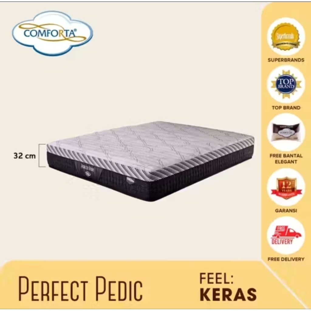 [COMFORTA_BANJARMASIN] PROMO KASUR SPRING BED COMFORTA PERFECT PEDIC FULLSET(TEBAL 32)