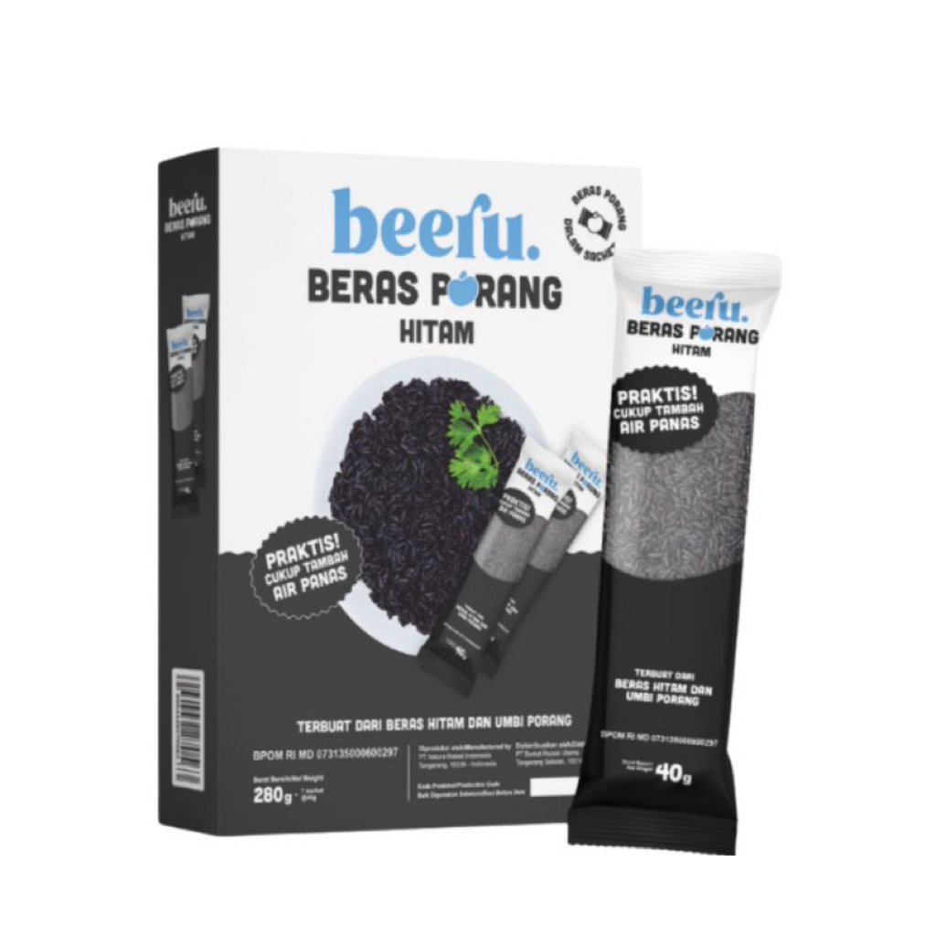 Beeru Beras Porang Hitam Box 7 sachets x 40gr 280gram