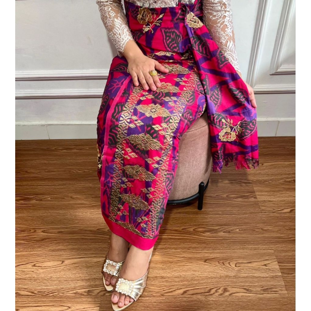 KAMEN ENDEK BORDIR TUMPAL SUGENG EMAS/KAMEN KATUN MOTIF ENDEK/ENDEK BORDIR TUMPAL