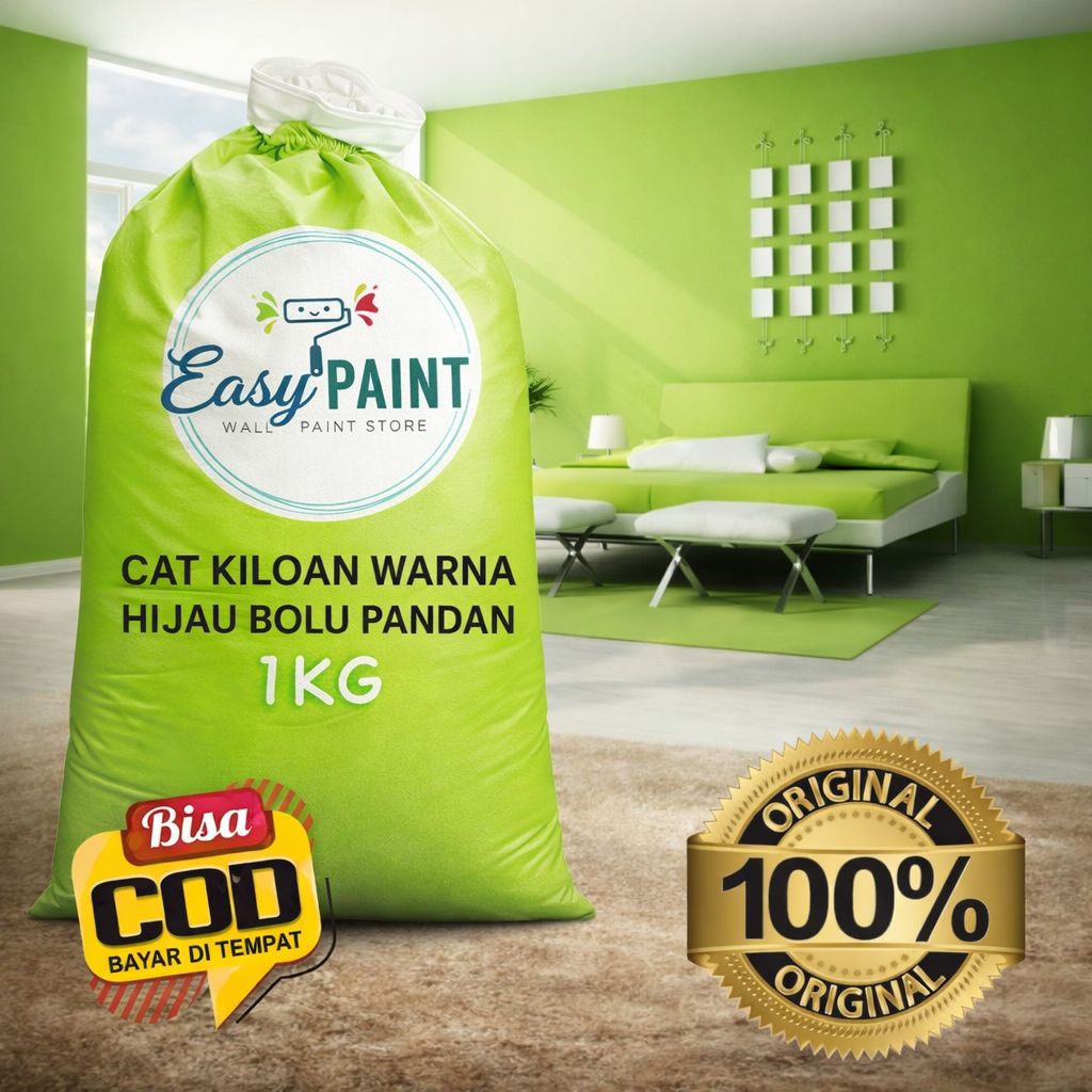 Cat tembok kiloan warna hijau bolu pandan Cat tembok kualitas super Cat tembok kiloan