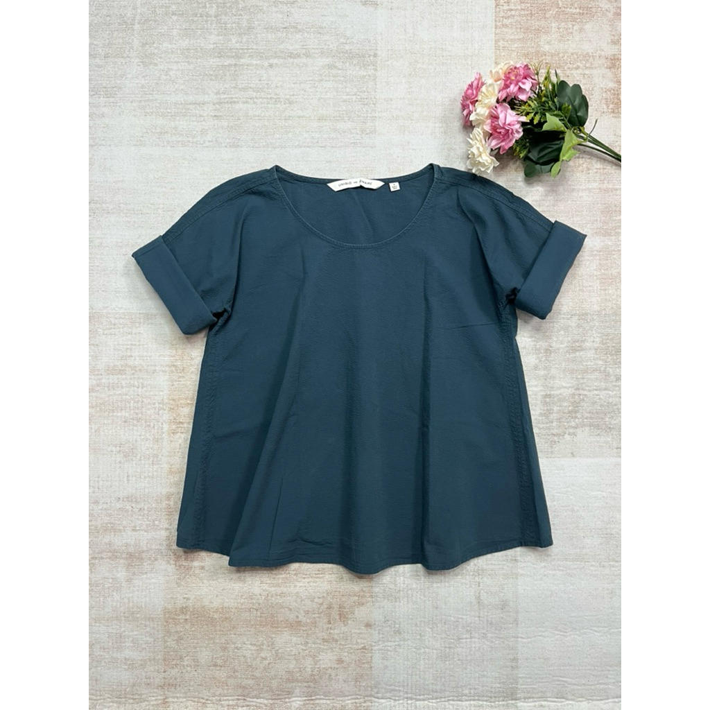 Uniqlo and Lemaire Seersucker Boxy Blouse