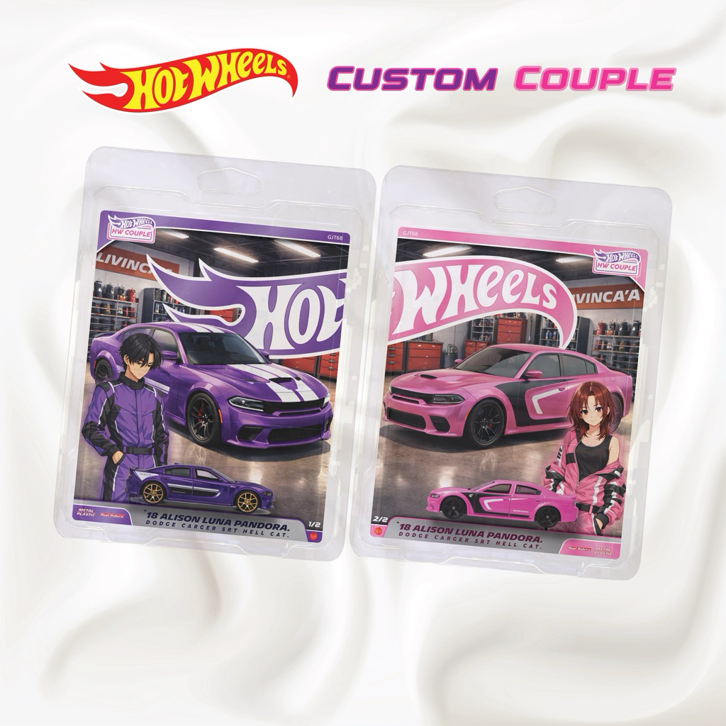 Livinca’a. Hotwheels Custom Card Anime Couple, Custom Card Hotwheels