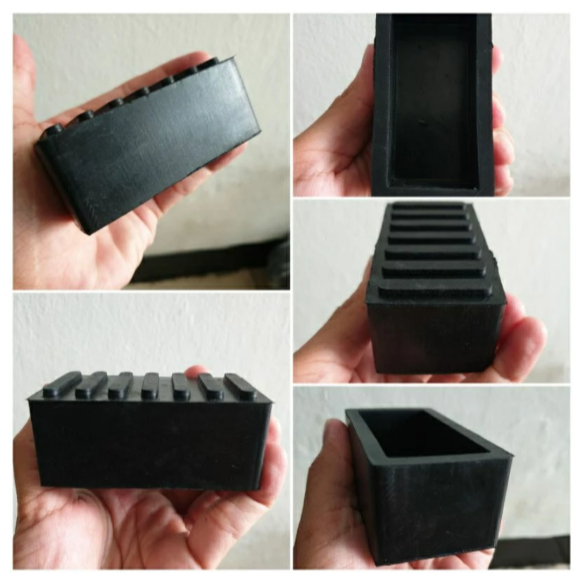 KARET KAKI TANGGA BAJA RINGAN CANAL C DATAR / KARET CEKUNG [ DM35X75 MM ] KARET BESI BAJA RINGAN// K