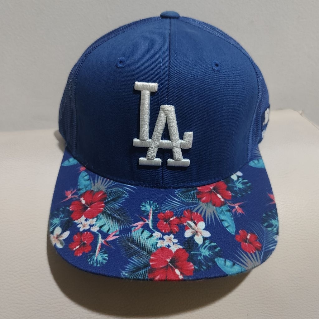 topi MLB LA Dodgers floral blue
