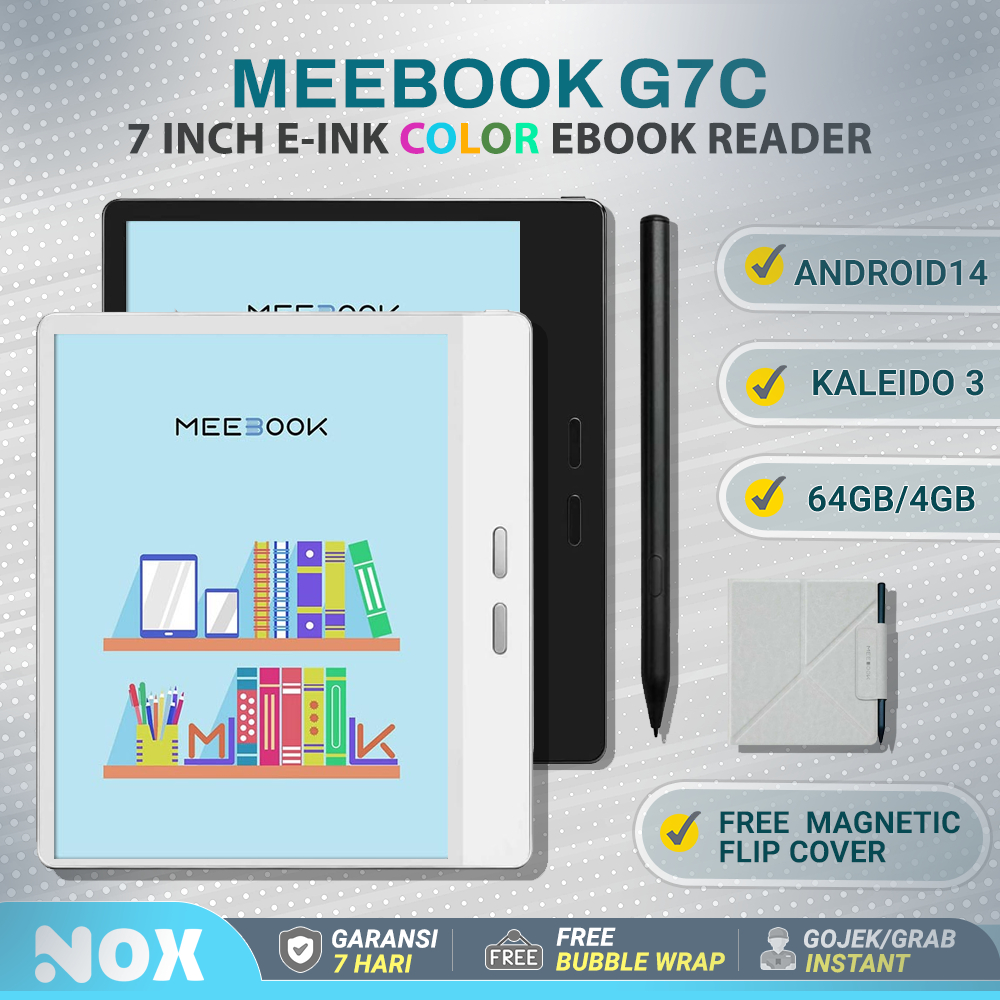 Meebook G7C e-ink ebook reader e ink color warna 64gb/ ram 4gb sejenis Kindle, kobo, bigme