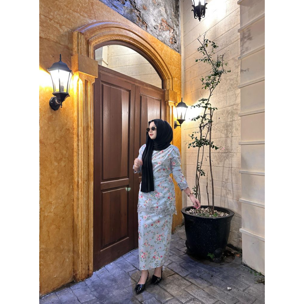 gina kurung baju kurung, baju lebaran dres pesta kain premium