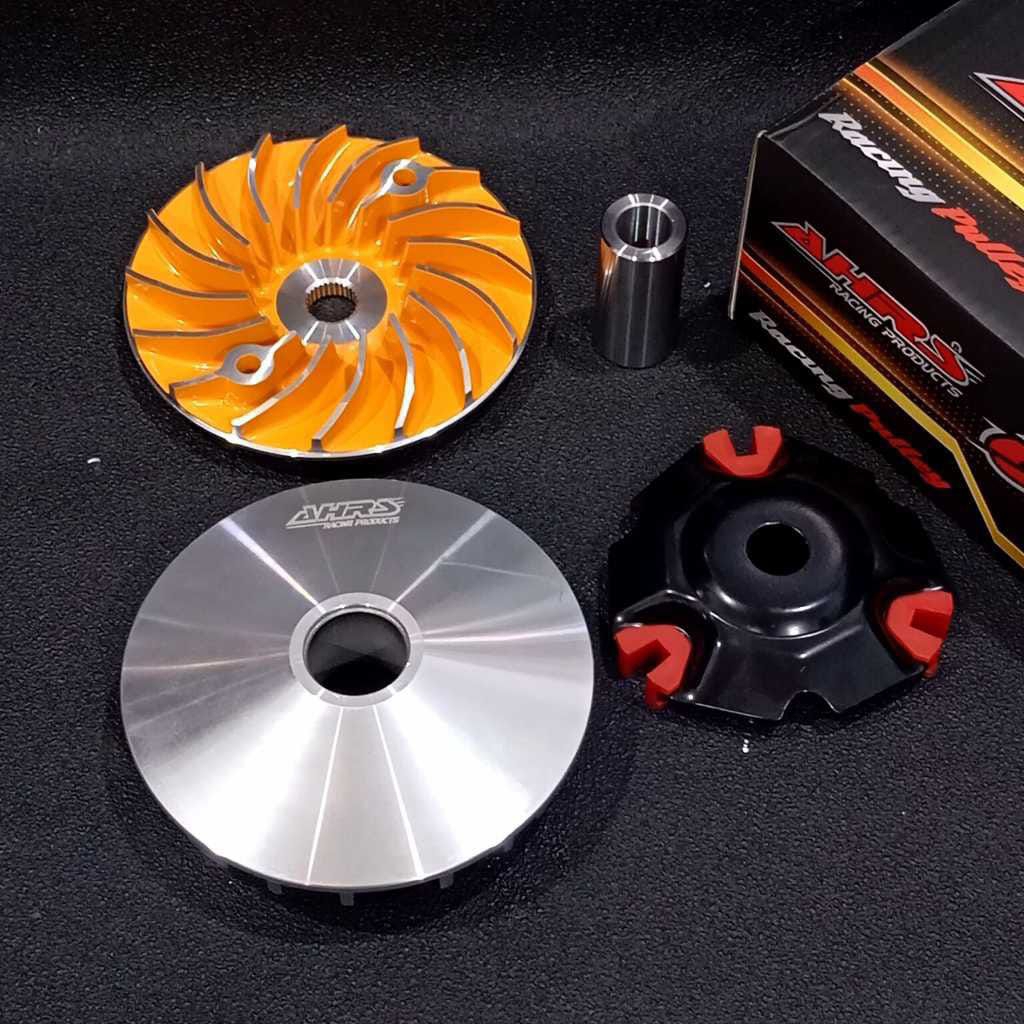 Pulley Set AHRS Racing Original Beat Karbu,Scoopy Karbu,Spacy Karbu Pulley Rumah Roller AhRS