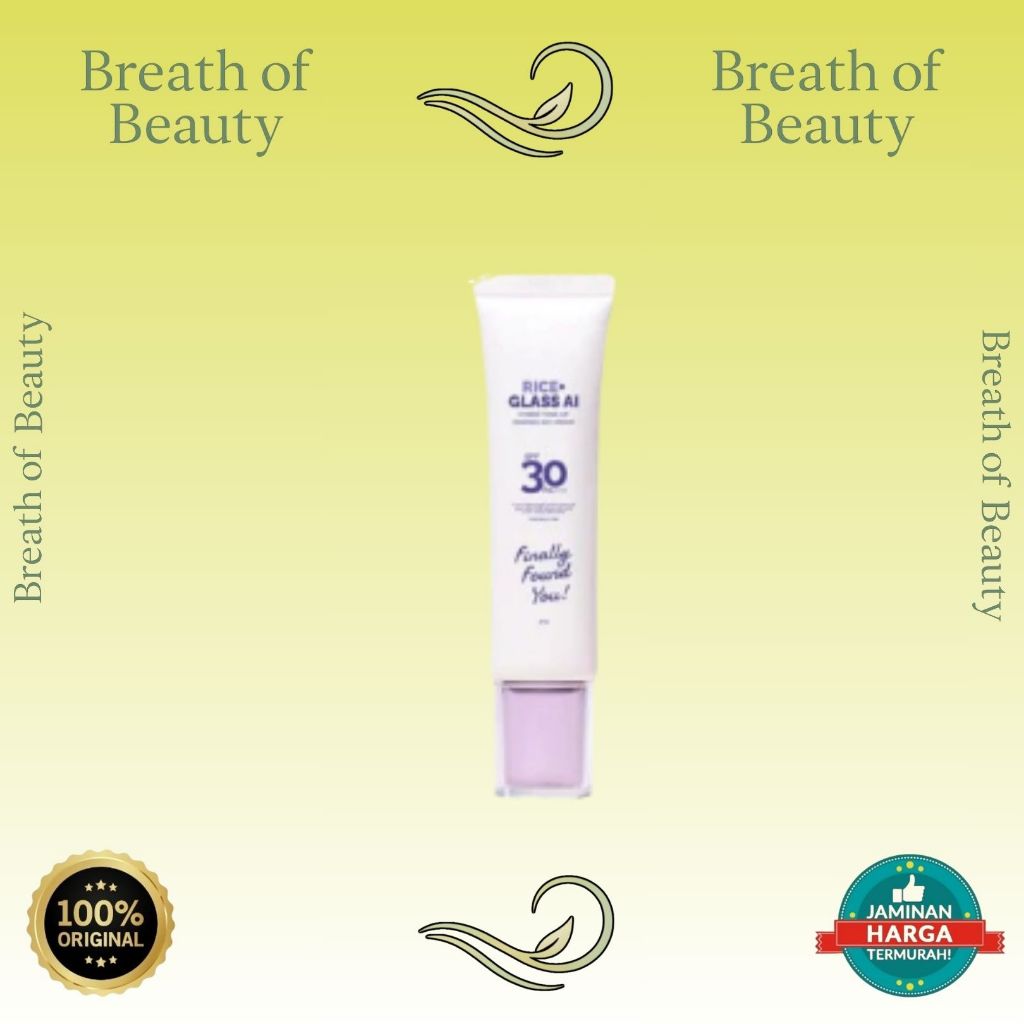 Finally Found You RICE+ Glass AI Hybrid Tone-Up Essence Day Cream SPF 30 PA++++ | Breath Of Beauty
